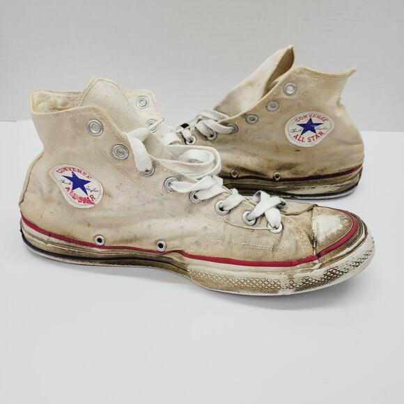 THRASHED Converse Chuck Taylor All Star Vintage 60’s 70s Blue Label USA 10 READ - Picture 1 of 16